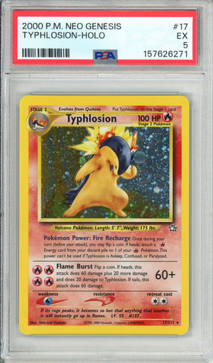 Pokemon Graded: Typhlosion 17/111 Neo Genesis (2000) Holo PSA 5
