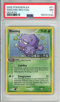 Pokemon Graded: Weezing 51/109 EX Deoxys (2005) Reverse Foil PSA 7