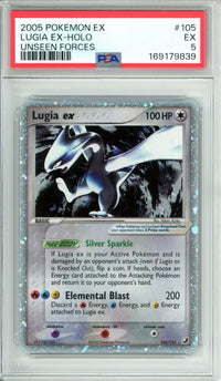 Pokemon Graded: Lugia ex 105/115 Unseen Forces (2005) Holo PSA 5