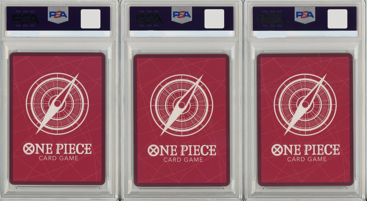 One Piece Graded: Sabo #1, Portgas D. Ace #2 Monkey D. Luffy #3 2nd Anniversary Winners SET OF 3 PSA 10