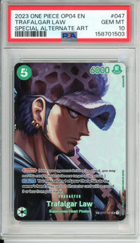 One Piece Graded: Trafalgar Law OP01-047 Special Alternate Art PSA 10