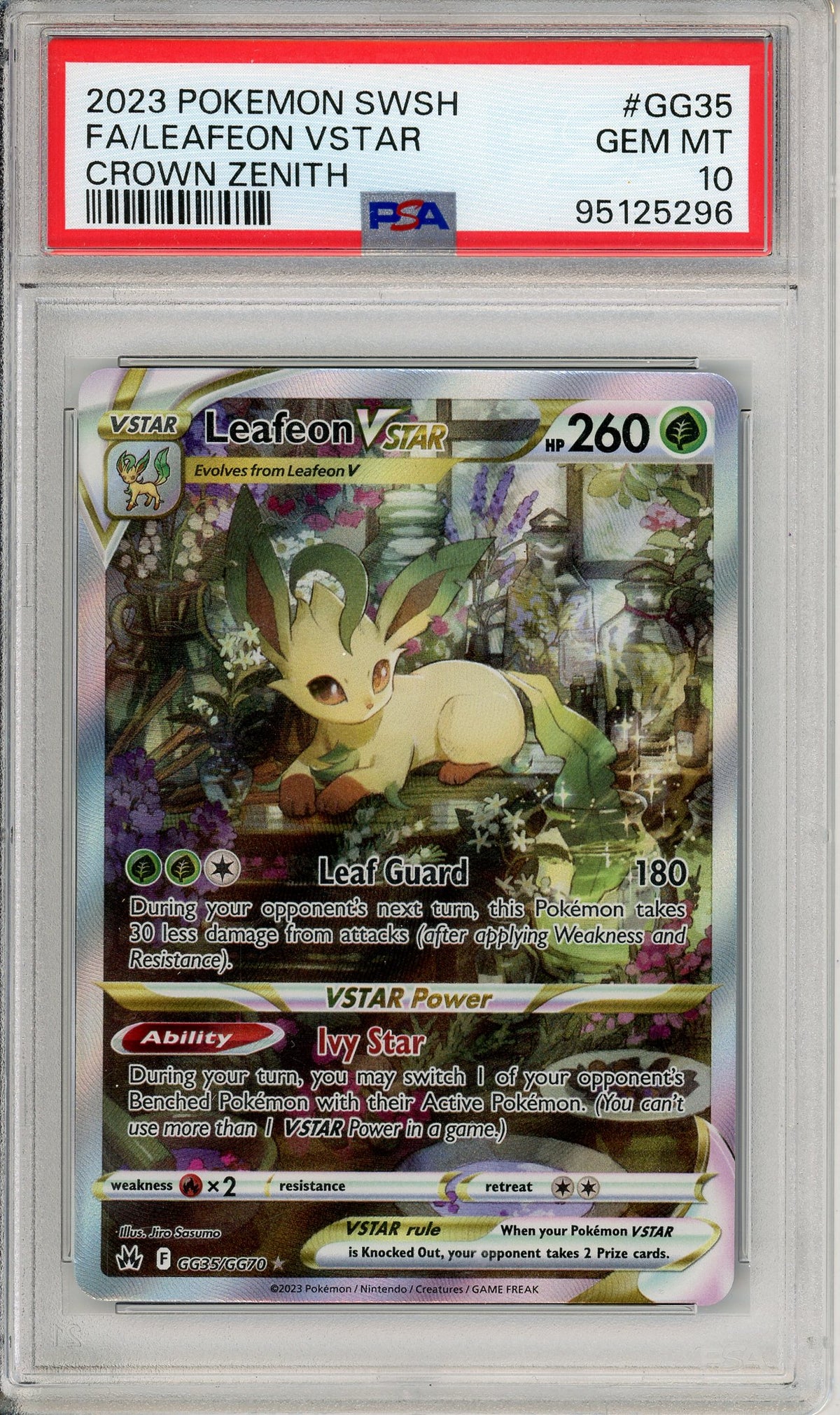 Pokemon Graded: Leafeon VSTAR GG35/GG70 Crown Zenith (2023) Full Art H Double Infinity Gaming Pokemon Graded: Leafeon VSTAR GG35/GG70 Crown Zenith (2023) Full Art H Double Infinity Gaming