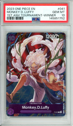 One Piece Graded: Monkey D. Luffy #41 1st Anniversary Winner (2023) PSA 10