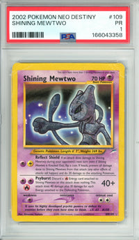 Pokemon Graded: Shining Mewtwo 109/105 Neo Destiny (2002) PSA 1