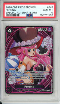 One Piece Graded: Perona EB03-045 Special Alternate Art PSA 10