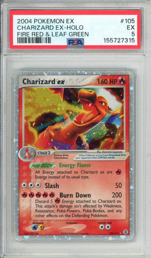 Pokemon Graded: Charizard ex 105/112 Fire Red & Leaf Green (2003) Holo PSA 5