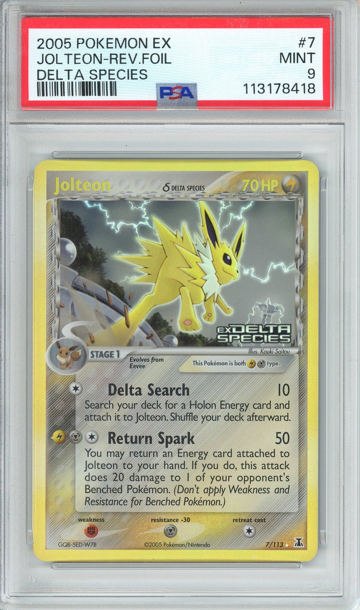 Pokemon Graded: Jolteon Delta Species PSA 9