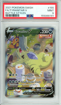 Pokemon Graded: Tyranitar V 155/163 Battle Styles (2021) Full Art PSA 9