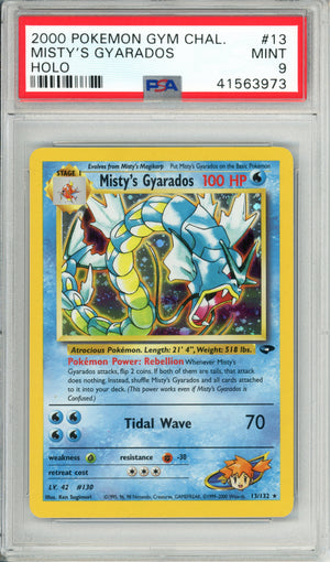 Pokemon Graded: Misty's Gyarados 13/132 Gym Challenge (2000) Holo PSA 9
