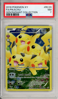 Pokemon Graded: Pikachu RC29/RC32 XY Generations Radiant Collection (2016) Holo PSA 7