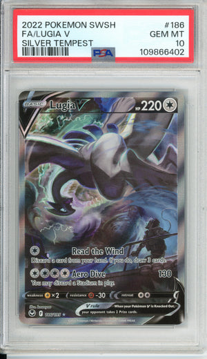 Pokemon Graded: Lugia V 186/195 Silver Tempest (2022) Full Art PSA 10