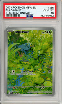 Pokemon Graded: Bulbsaur 166/165 Scarlet & Violet 151 (2023) IR Holo PSA 10