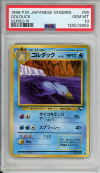 Pokemon Graded: JP Golduck #55 Vending Series III (1998) PSA 10