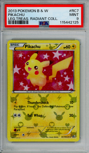 Pokemon Graded: Pikachu RC7/RC25 Legendary Treaures (2013) PSA 9