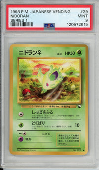 Pokemon Graded: JP Nidoran #29 Vending Series I (1998) PSA 9