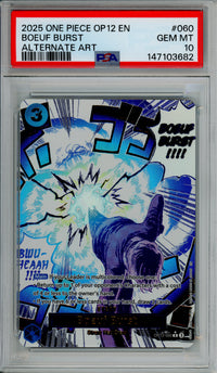 One Piece Graded: Boeuf Burst #60 OP12 Alternate Art (2025) PSA 10