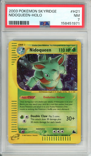 Pokemon Graded: Nidoqueen H21/H32 Skyridge (2003) Holo PSA 7