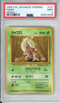 Pokemon Graded: JP Pinsir #127 Vending Series I (1998) PSA 9