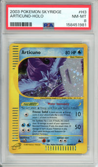 Pokemon Graded: Articuno H3/H32 Skyridge (2003) Holo PSA 8