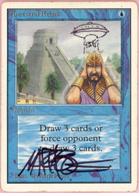 MTG Single: Ancestral Recall Unlimited Edition (1993) HP/Altered