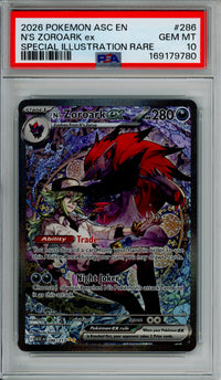 Pokemon Graded: N's Zoroark 286/217 Ascended Heroes (2026) SIR PSA 10