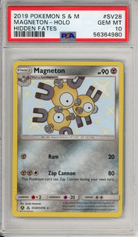 Pokemon Graded: Magneton SV28/SV94 Hidden Fates (2019) Shiny Holo PSA 10