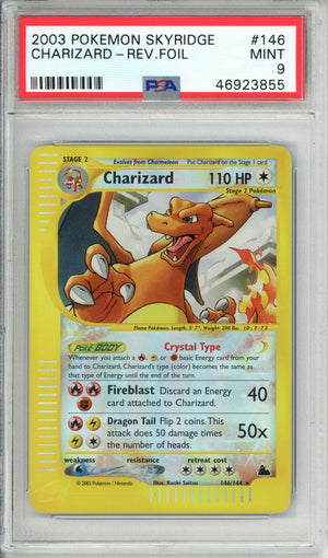 Pokemon Graded: Charizard 146/144 Skyridge (2003) Reverse Foil PSA 9