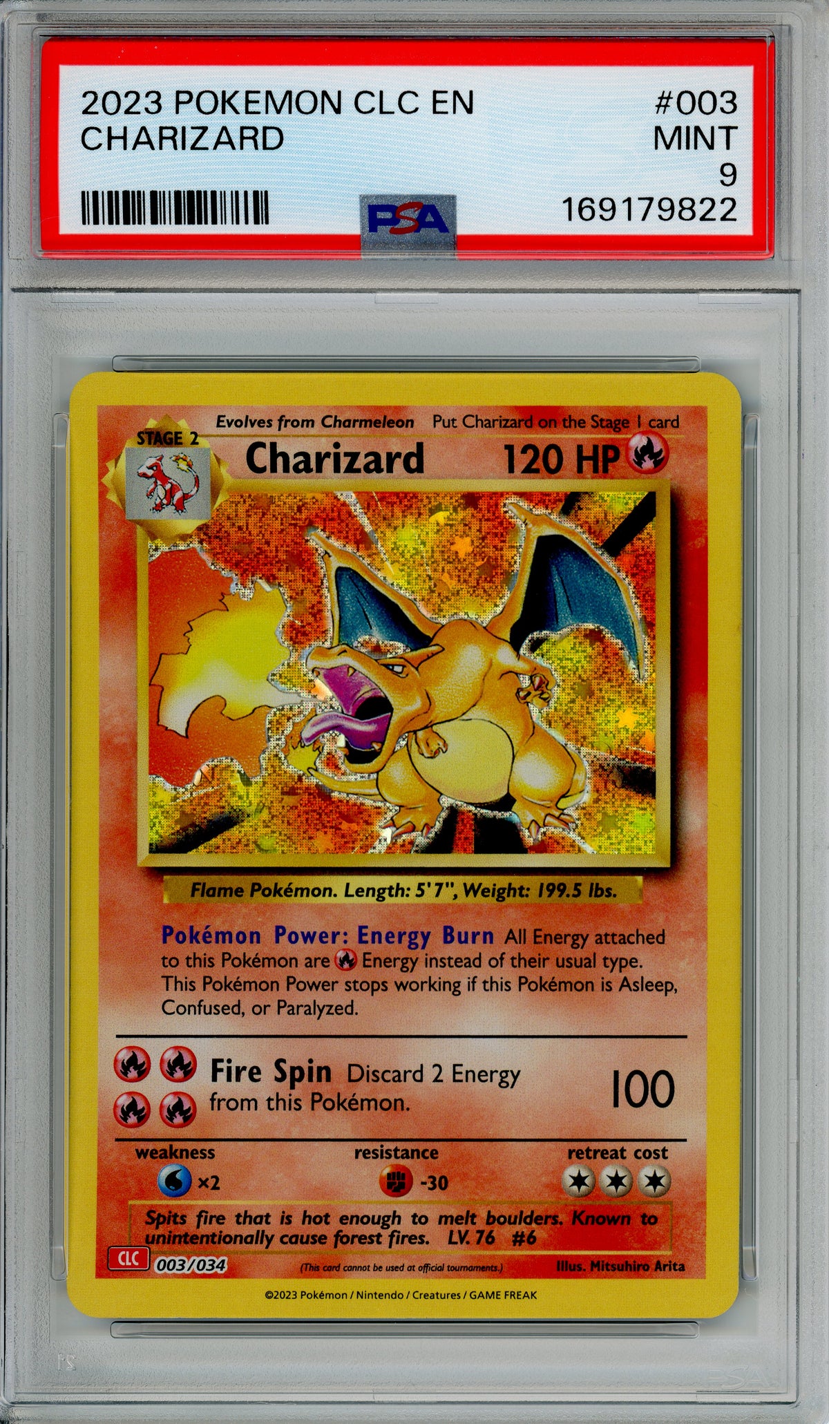 Pokemon Graded: Charizard 3/34 Classic Charizard Deck (2023) Holo PSA 9