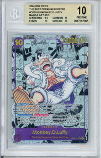 One Piece Graded: Monkey D. Luffy OP05-119 Manga Alternate Art Beckett 10