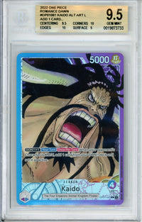 One Piece Graded: Kaido OP01-061 Alt Art Pre-Errata (2022) Beckett 9.5