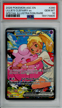 Pokemon Graded: Lillie's Clefairy ex 280/217 Ascended Heroes (2026) SIR PSA 10