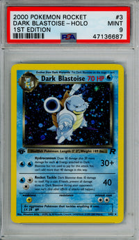Pokemon Graded: Dark Blastoise 1st Edition 3/82 Team Rocket (2000) Holo PSA 9