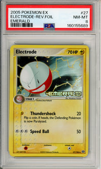 Pokemon Graded: Electrode 27/108 Emerald (2005) Reverse Foil PSA 8