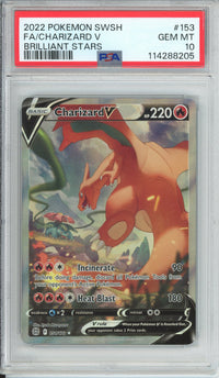 Pokemon Graded: Charizard V 153/172 Brilliant Stars (2022) Alt Art Holo PSA 10