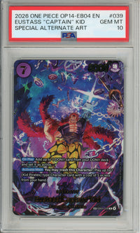 One Piece Graded: Eustass "Captain" Kid EB04-039 Special Alt Art PSA 10
