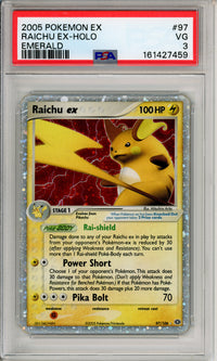 Pokemon Graded: Raichu ex 97/106 Emerald (2005) Holo PSA 3