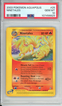 Pokemon Graded: Ninetales 25/147 Aquapolis (2003) PSA 10