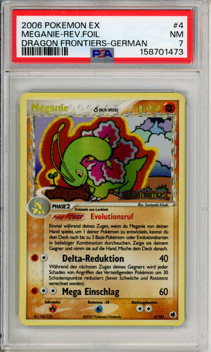 Pokemon Graded: Meganie Delta Species 4/102 Dragon Frontiers German (2006) PSA 7