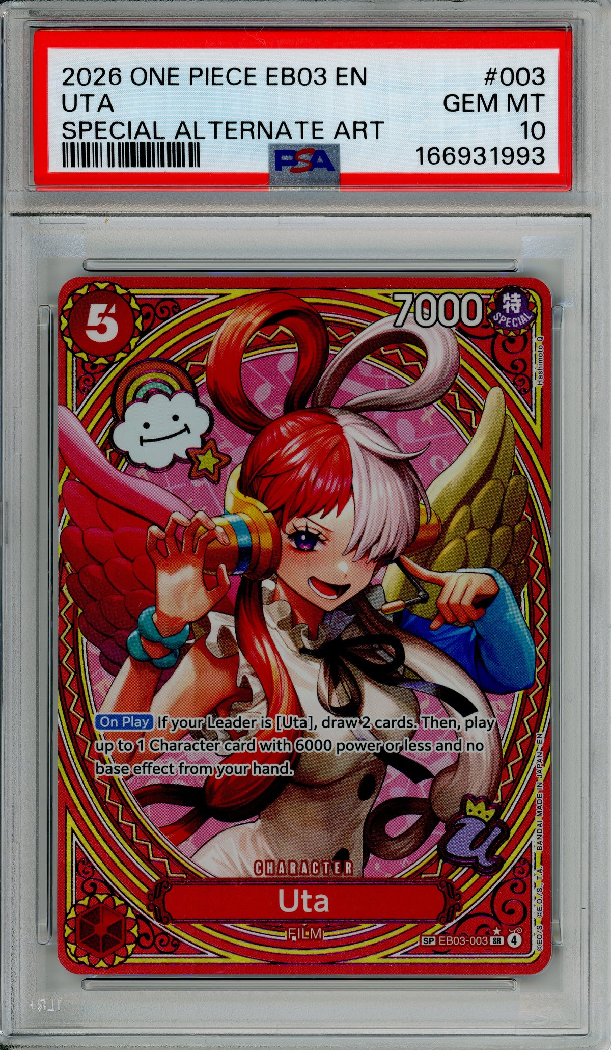 One Piece Graded: Uta #3 Special Alternate Art EB03 (2026) PSA 10