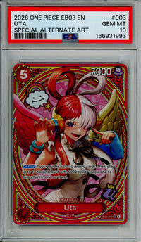 One Piece Graded: Uta #3 Special Alternate Art EB03 (2026) PSA 10