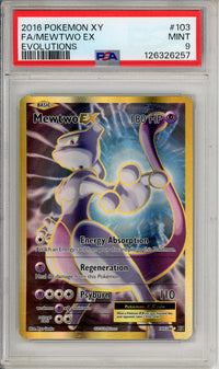 Pokemon Graded: Mewtwo EX 103/108 XY Evolutions (2016) Full Art Holo PSA 9