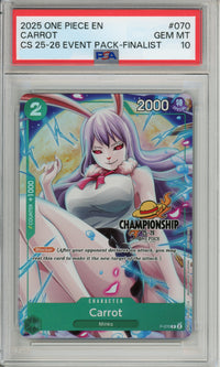One Piece Graded: Carrot P-070 Championship Event Pack Finalist PSA 10