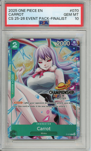 One Piece Graded: Carrot P-070 Championship Event Pack Finalist PSA 10