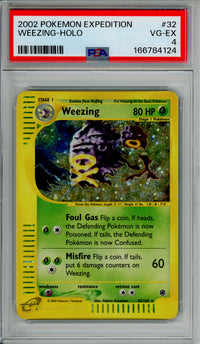 Pokemon Graded: Weezing 32/165 Expedition (2002) Holo PSA 4