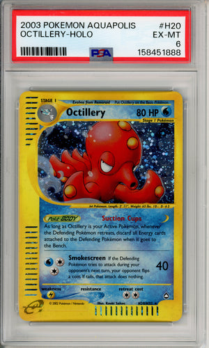 Pokemon Graded: Octillery H20/H32 Aquapolis (2003) Holo PSA 6