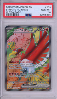 Pokemon Graded: Ethan's Ho-Oh ex 209/182 Destined Rivals (2025) Holo Rare PSA 10
