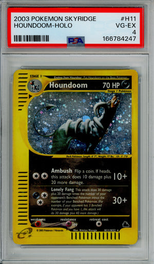 Pokemon Graded: Houndoom H11/H32 Skyridge (2003) Holo PSA 4