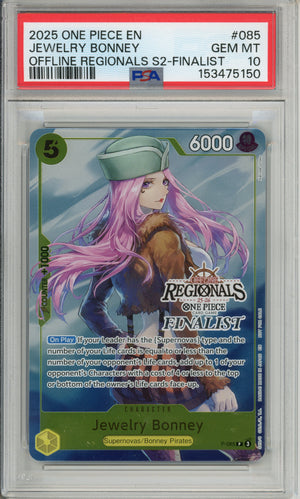 One Piece Graded: Jewelry Bonney P-085 Offline Regionals Finalist PSA 10