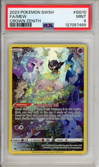Pokemon Graded: Mew GG10/GG70 Crown Zenith (2023) Full Art Holo PSA 9