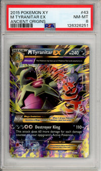 Pokemon Graded: M Tyranitar EX 43/98 Ancient Origins (2015) Holo PSA 8